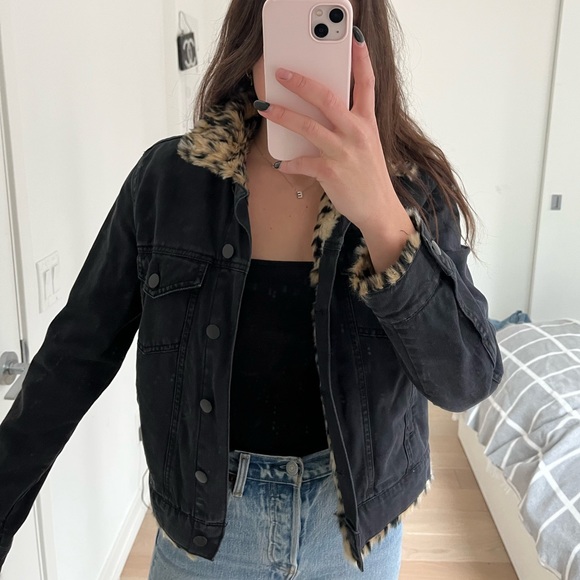 Cheetah Jean Jacket - Picture 1 of 3
